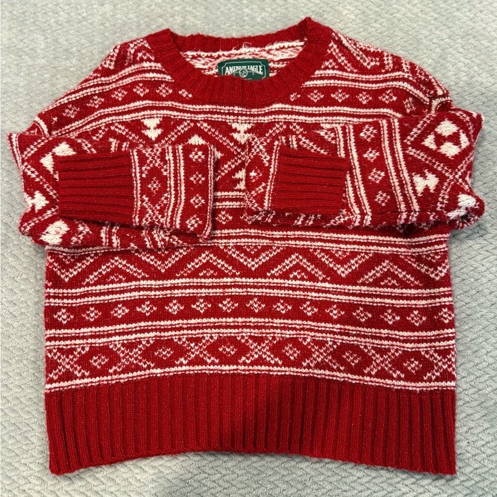 XS American Eagle Red & Black Women’s Sweater